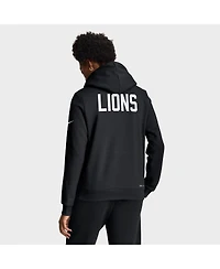Nike Women's Black Detroit Lions Throwback Sideline Standard Issue Dri-fit Hoodie