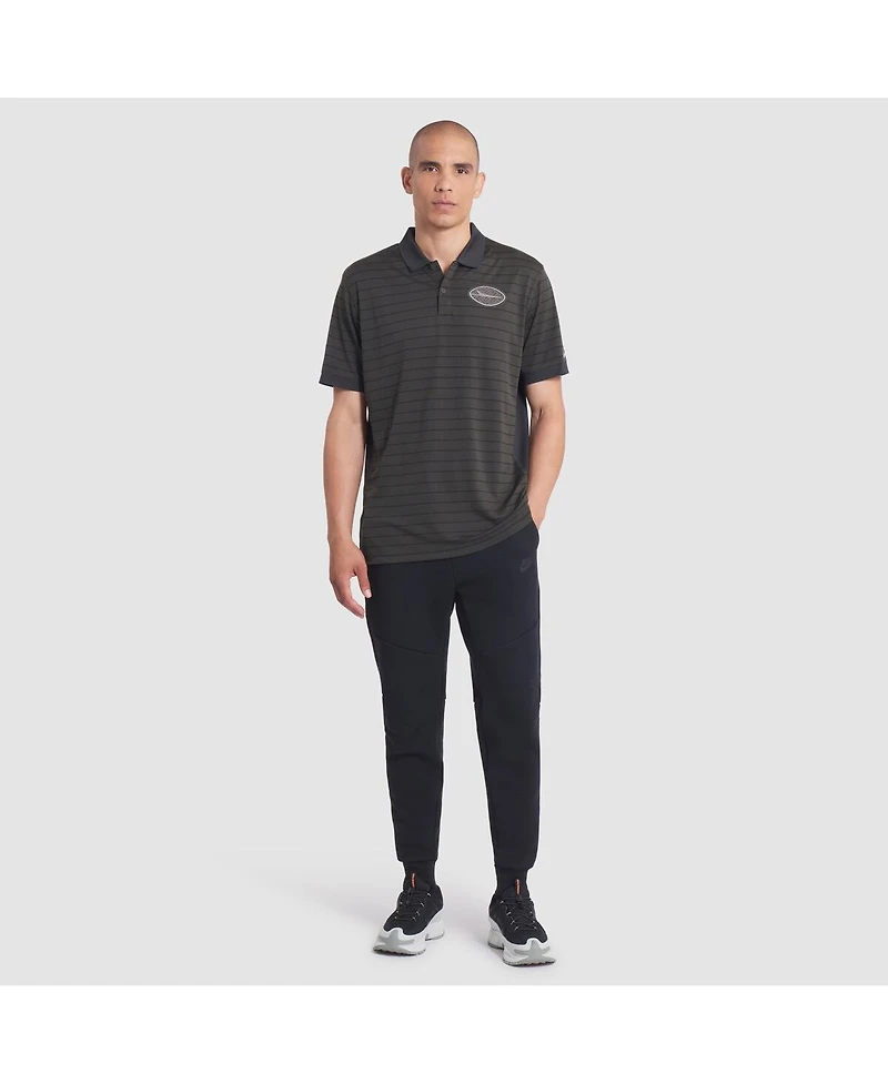 Nike Men's Gotham Green New York Jets 2025 Rivalries Collection Sideline Victory Striped Dri-fit Polo Shirt