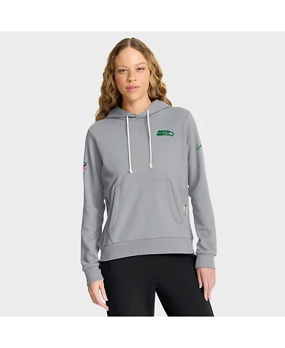 Nike Women's Wolf Gray Seattle Seahawks 2025 Rivalries Collection Standard Issue Sideline Dri-fit Hoodie