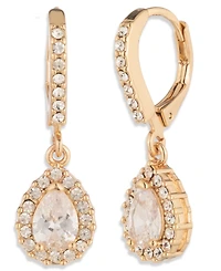 Givenchy Cubic Zirconia Gold-Tone Teardrop Drop Earrings