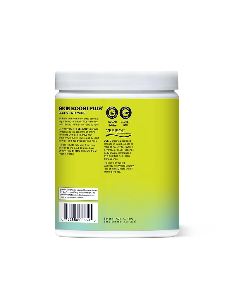 Skin Boost Plus [50-Serves] | Collagen Powder Supplement with Verisol Bioactive Hydrolyzed Peptides, Vitamin C & Hyaluronic Acid