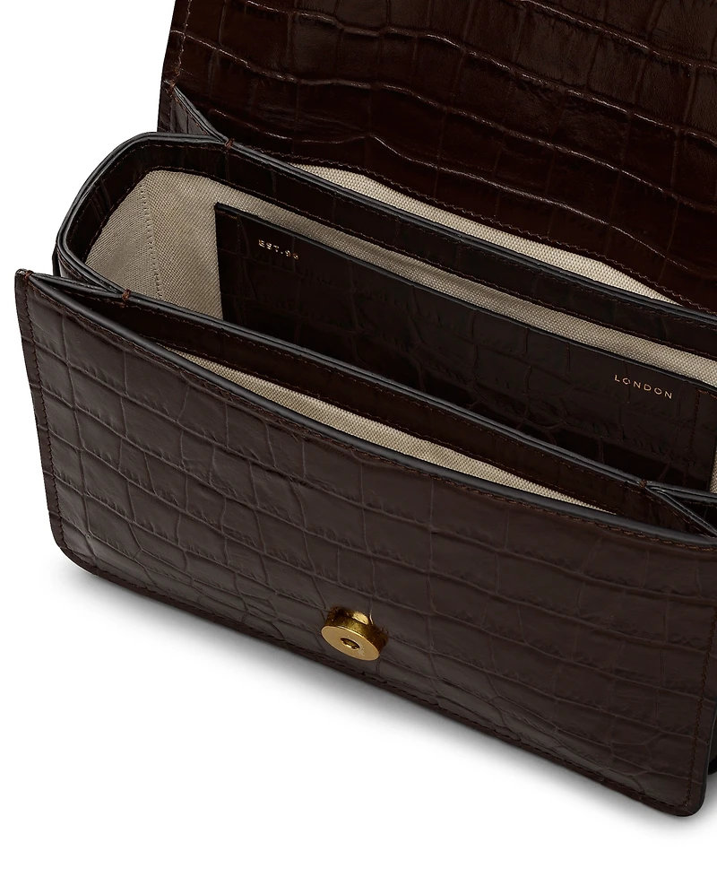 Radley London The Belsize Croc Small Flapover Shoulder Bag
