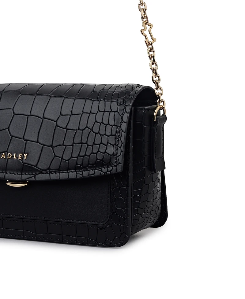 Radley London Albert Road Croc Mini Flapover Crossbody Bag