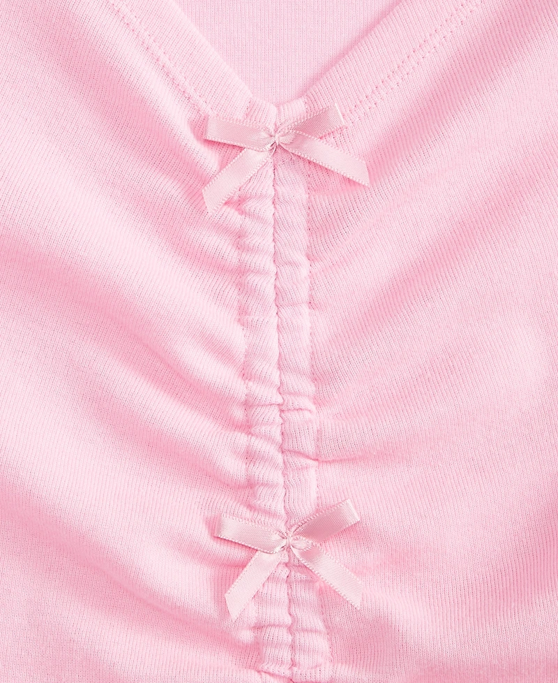 Epic Threads Girls 5-20 Ruched Bow V-Neck Top, Macy's Exclusive