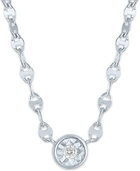 Macy's 2-Pc. Diamond Necklace Set (1/6 ct. t.w.) in 14K Yellow Gold over Sterling Silver or Sterling Silver