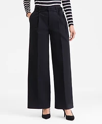 I.n.c. International Concepts Women's Cotton Blend High-Rise Wide-Leg Pants, Macy's Exclusive