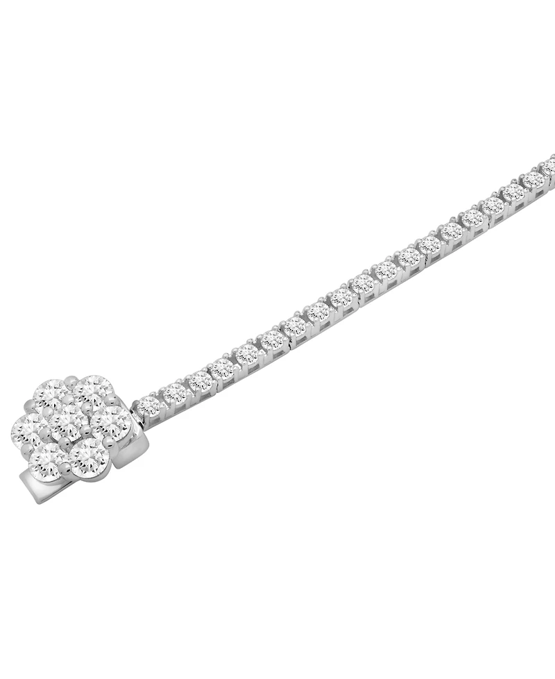 Wrapped in Love Diamond Tennis Flower Bracelet (2-1/2 ct. t.w.) in 14K White Gold