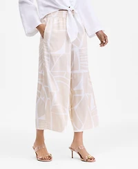 I.n.c. International Concepts Women's Printed Pull-On Wide-Leg Pants, Macy's Exclusive