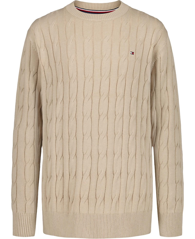Tommy Hilfiger Boys 2T-7 Crewneck Cable Knit Sweater