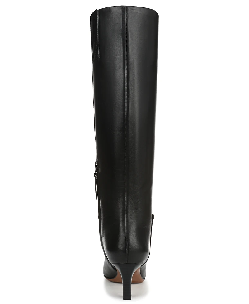 Franco Sarto Women's Timmy Wide Calf Square Toe Zip Tall Boots