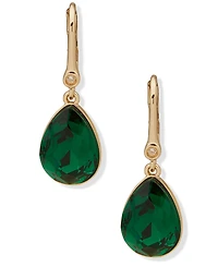 Dkny Faceted Stone Gold-Tone Teardrop Earrings