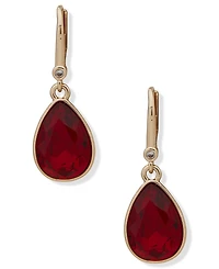 Dkny Emerald & Ruby Teardrop Gold-Tone Earrings