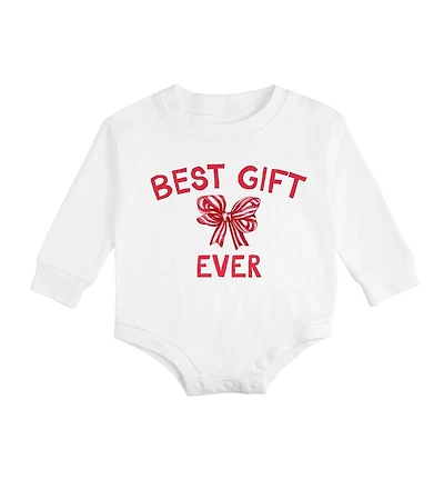 Sweet Wink Baby Girls Best Gift Ever Christmas Long Sleeve Romper