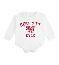 Sweet Wink Baby Girls Best Gift Ever Christmas Long Sleeve Romper