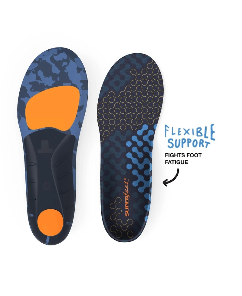Superfeet Men's Run Cushion Medium Arch Insole - Riviera 2.5-5 Men / 4.5-6 Women