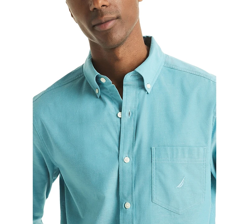 Nautica Men's Solid Long Sleeve Oxford Shirt
