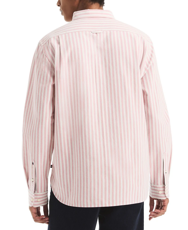 Nautica Men's Striped Oxford Long Sleeves Shirt