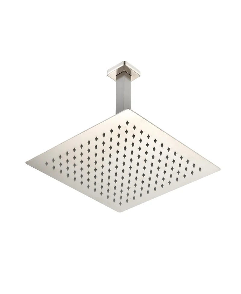 Rainsken Ceiling Mounted Shower System Combo Set with Handheld and 10"Shower head, Brushed Nickel