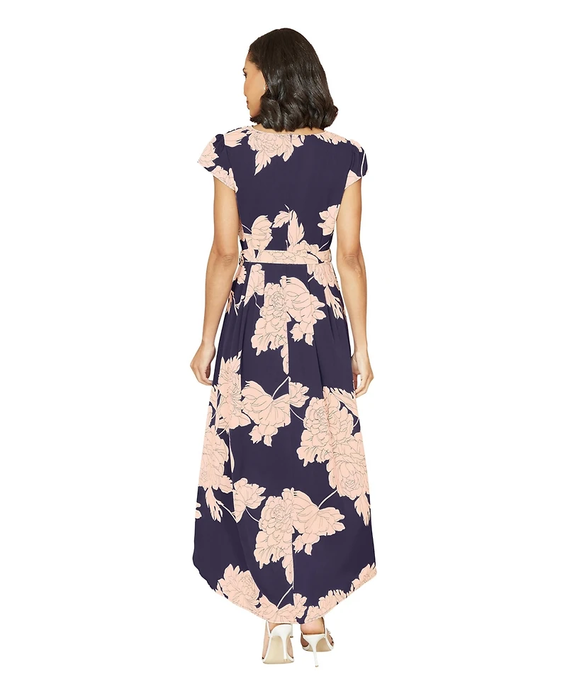 Yumi Women's Floral Blossom Wrap Midi Dress