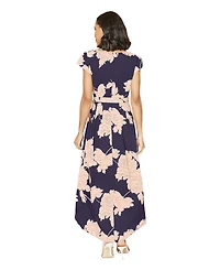 Yumi Women's Floral Blossom Wrap Midi Dress