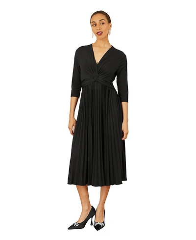 Yumi Women's Jersey Knot Waist Midi Dress