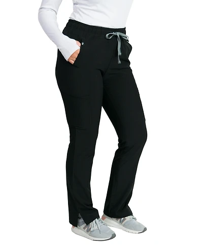 Medgear Women's Slim 4-Way Stretch Scrubs Pant with 8 Pockets