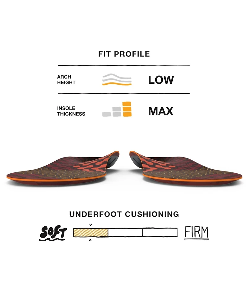 Superfeet Men's Adapt Run Flexible Shoe Inserts & Athletic Running Insoles, Tandori Spice, 5.5-7 Men / 6.5-8 Women