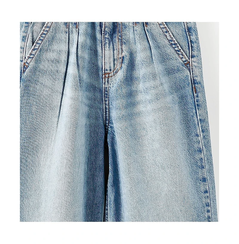 Cotton On Girls Little/Big Pleat Front Relaxed Denim Jean