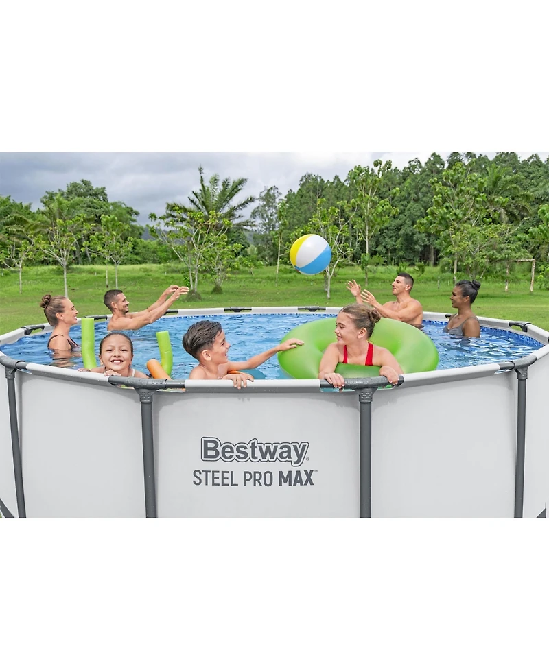 Bestway Steel Pro Max 14'x48" Round Above Ground Swimming Pool with Pump & Cover