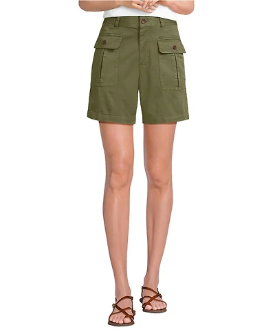Lands' End Women's Cool Fade High Rise 7" Cargo Shorts