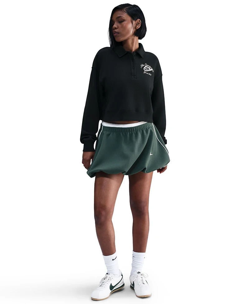 Nike Women's Phoenix Fleece Loose Collared Top