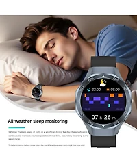 Ruxing Smart Multi-gnss Outdoor Sports Watch with Bluetooth Calling Altimeter Barometer 3ATM Waterproof -Silver