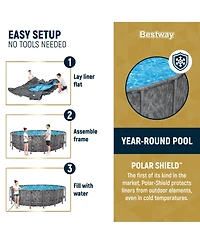 Bestway Apx 365 20'x52" Round Above Ground Swimming Pool Set with Pump & Ladder