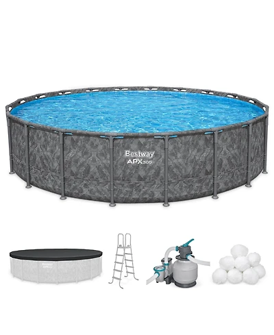 Bestway Apx 365 20'x52" Round Above Ground Swimming Pool Set with Pump & Ladder