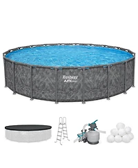 Bestway Apx 365 20'x52" Round Above Ground Swimming Pool Set with Pump & Ladder
