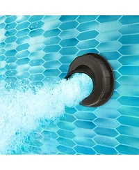 Funsicle Oasis 9'10" x 6'7" Oval Above Ground Swimming Pool, Dark Herringbone