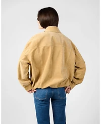 WeWoreWhat Women's Premium Suede Bomber Jacket