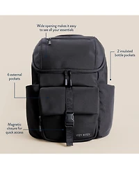 Itzy Ritzy Baby Belong Top Open Backpack Woven Chocolate