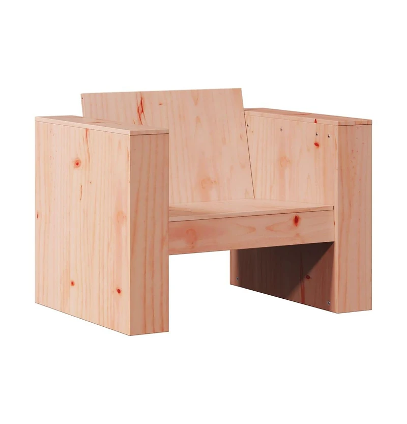 Garden Sofa Natural Wood Solid Douglas Fir Wood Single Durable