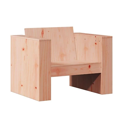 Garden Sofa Natural Wood Solid Douglas Fir Wood Single Durable