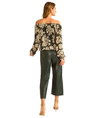 Vince Camuto Women's Floral Off-The-Shoulder Long-Sleeve Blouse
