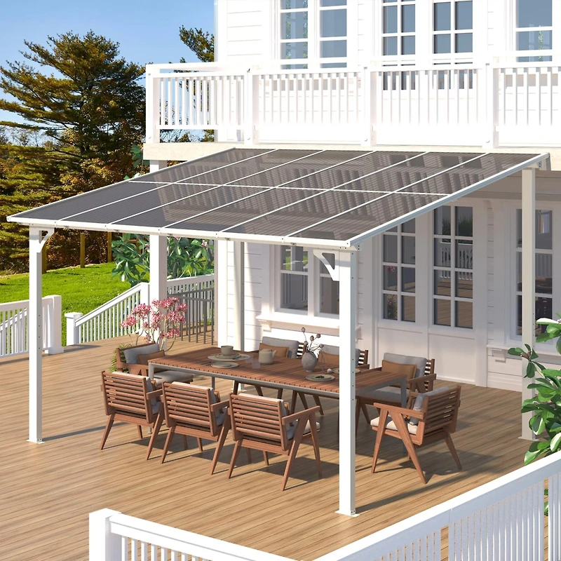 Aecojoy 12'x8' Wall Mounted Gazebos Pergola