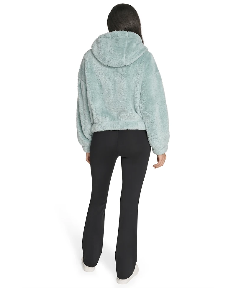 Calvin Klein Women's Performance Oversized Hooded Sherpa Jacket