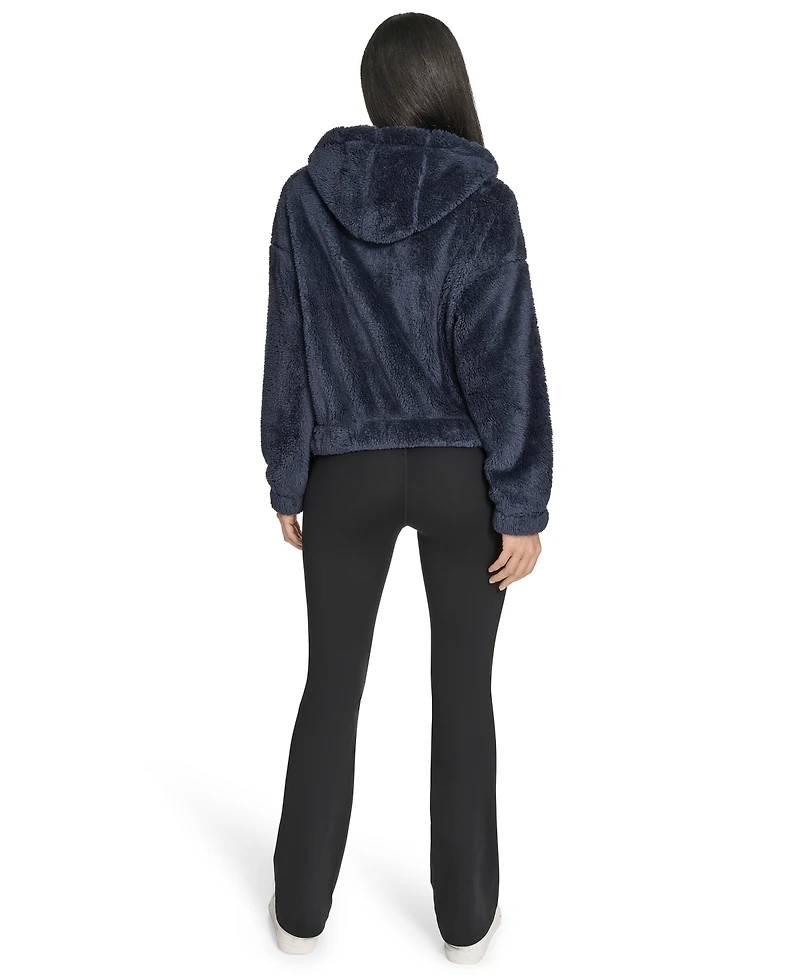 Calvin Klein Women's Performance Oversized Hooded Sherpa Jacket