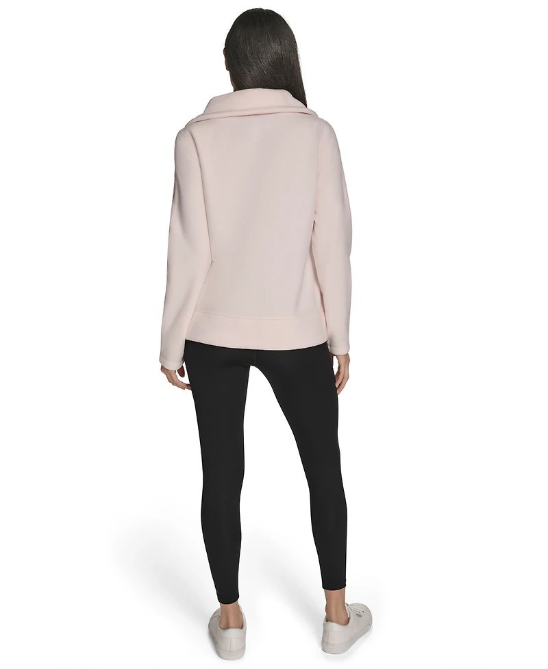 Calvin Klein Women's Active Tech Fleece Mock-Neck Jacket