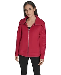 Calvin Klein Women's Active Tech Fleece Mock-Neck Jacket