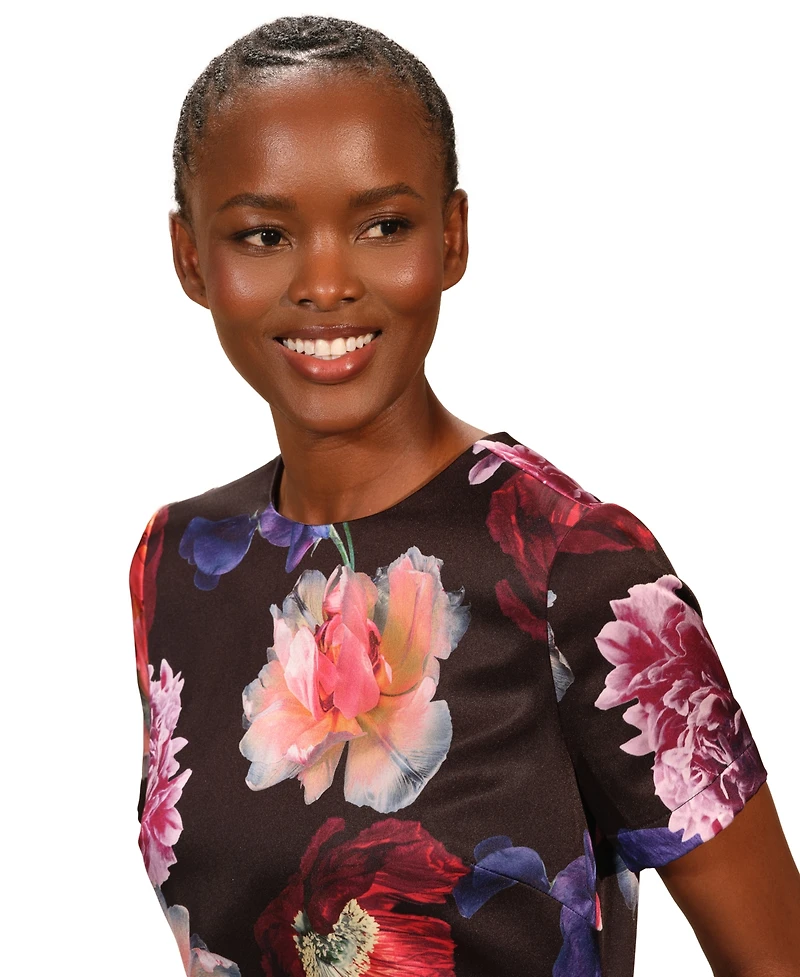 Isaac Mizrahi Women's Crew Neck Mini Dress