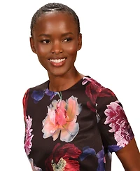 Isaac Mizrahi Women's Crew Neck Mini Dress