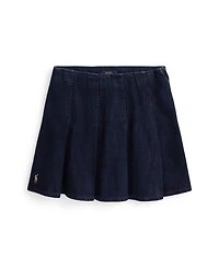 Polo Ralph Lauren Girls 7-16 Pleated Denim Skirt