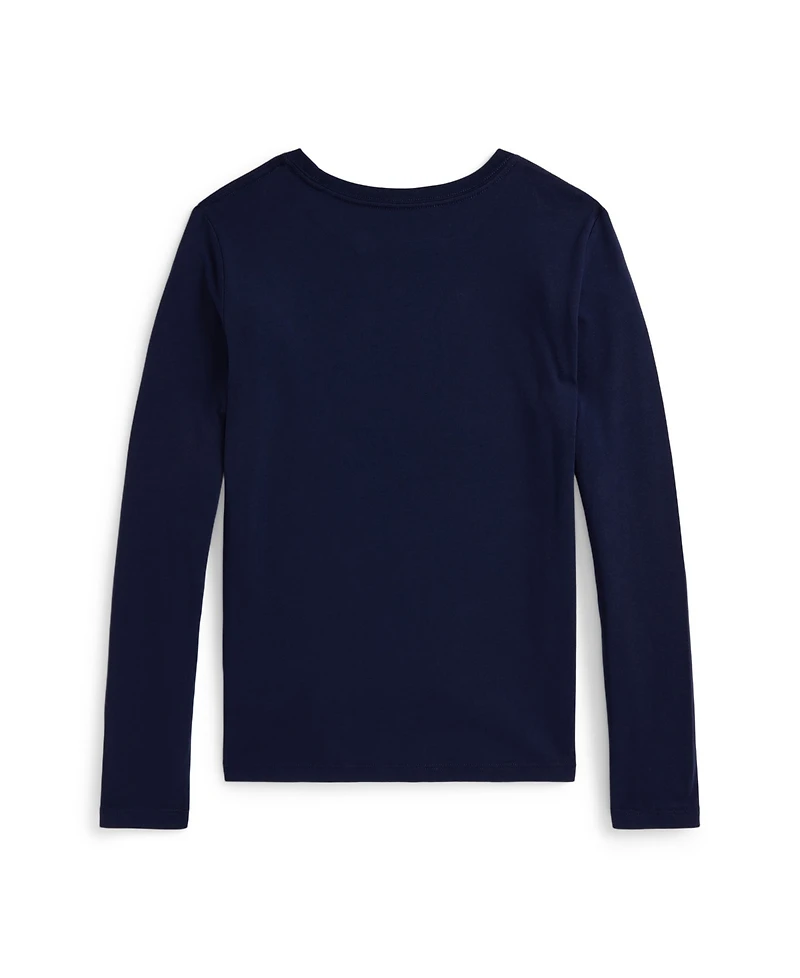 Polo Ralph Lauren Girls 7-16 Dog-Print Long-Sleeve T-Shirt